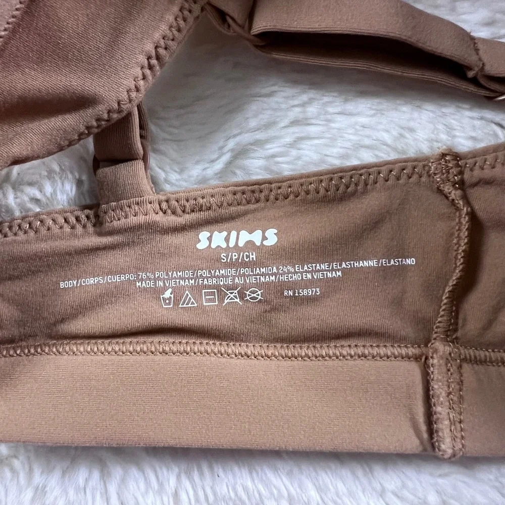 SKIMS Fits Everybody Triangle Bralette Sienna Brown BR-TRI-2024 Womens Small NWT - Picture 7 of 8